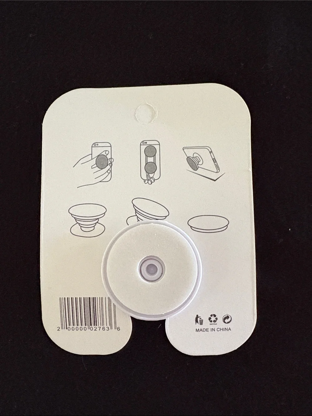 Blue Pop Socket Cell Phone with Character Artwork K-POP